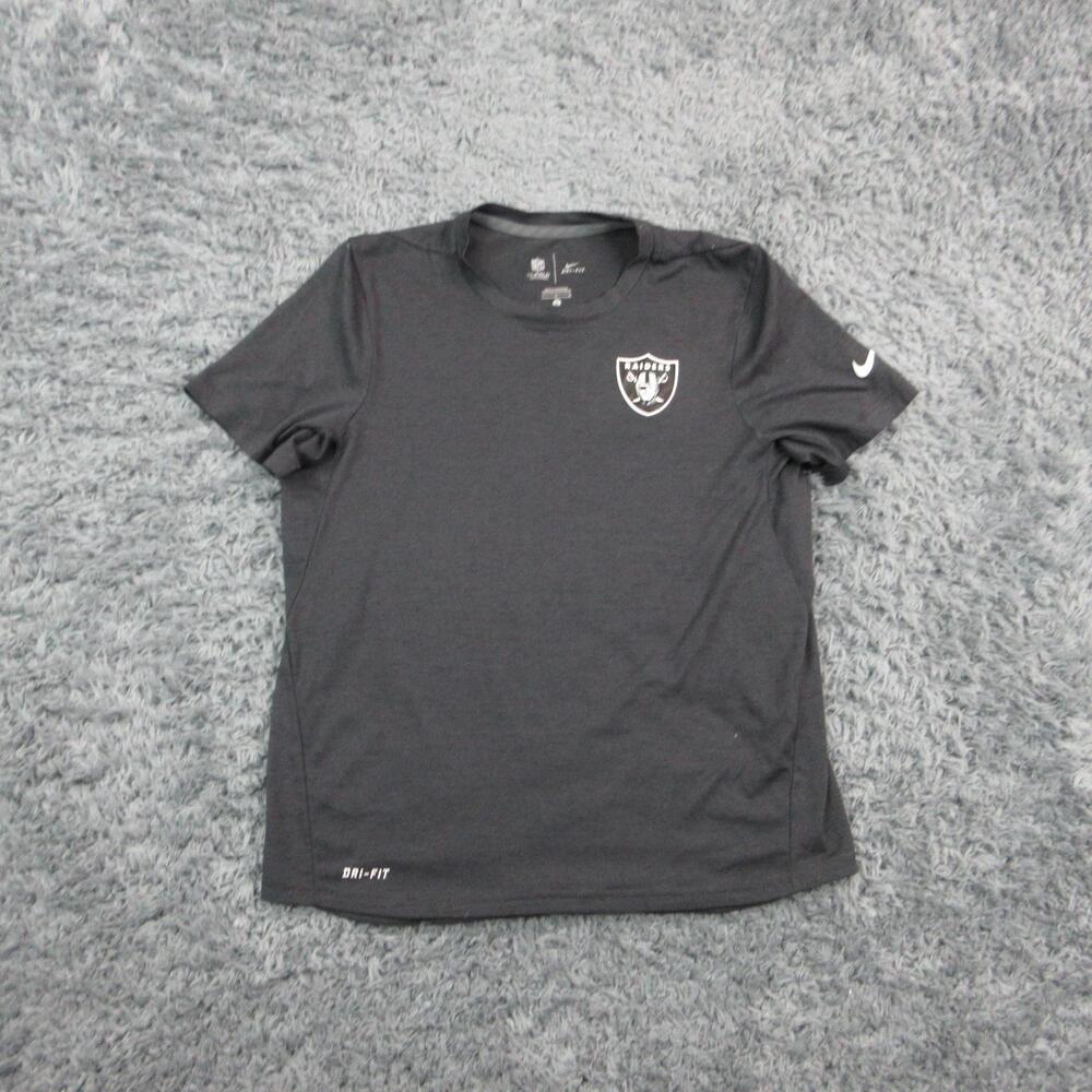 Las Vegas Raiders Shirt Womens L Gray NFL Football Nike Dri-FIT Onfield Apparel